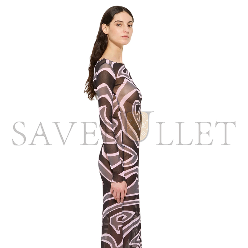 PUCCI LABIRINTO PRINT TULLE DRESS 5UJI355U749047